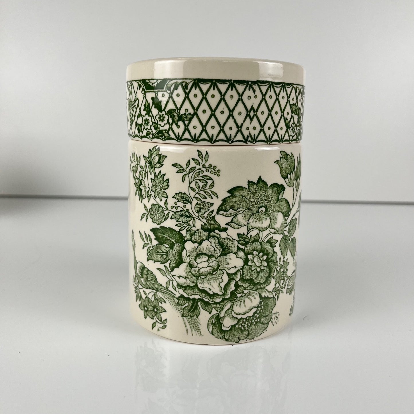 Boîte Mason's Ironstone, décor vert "Stratford", Angleterre , 1970