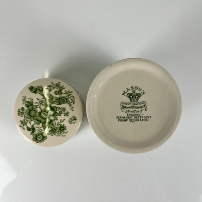 Boîte Mason's Ironstone, décor vert "Stratford", Angleterre , 1970