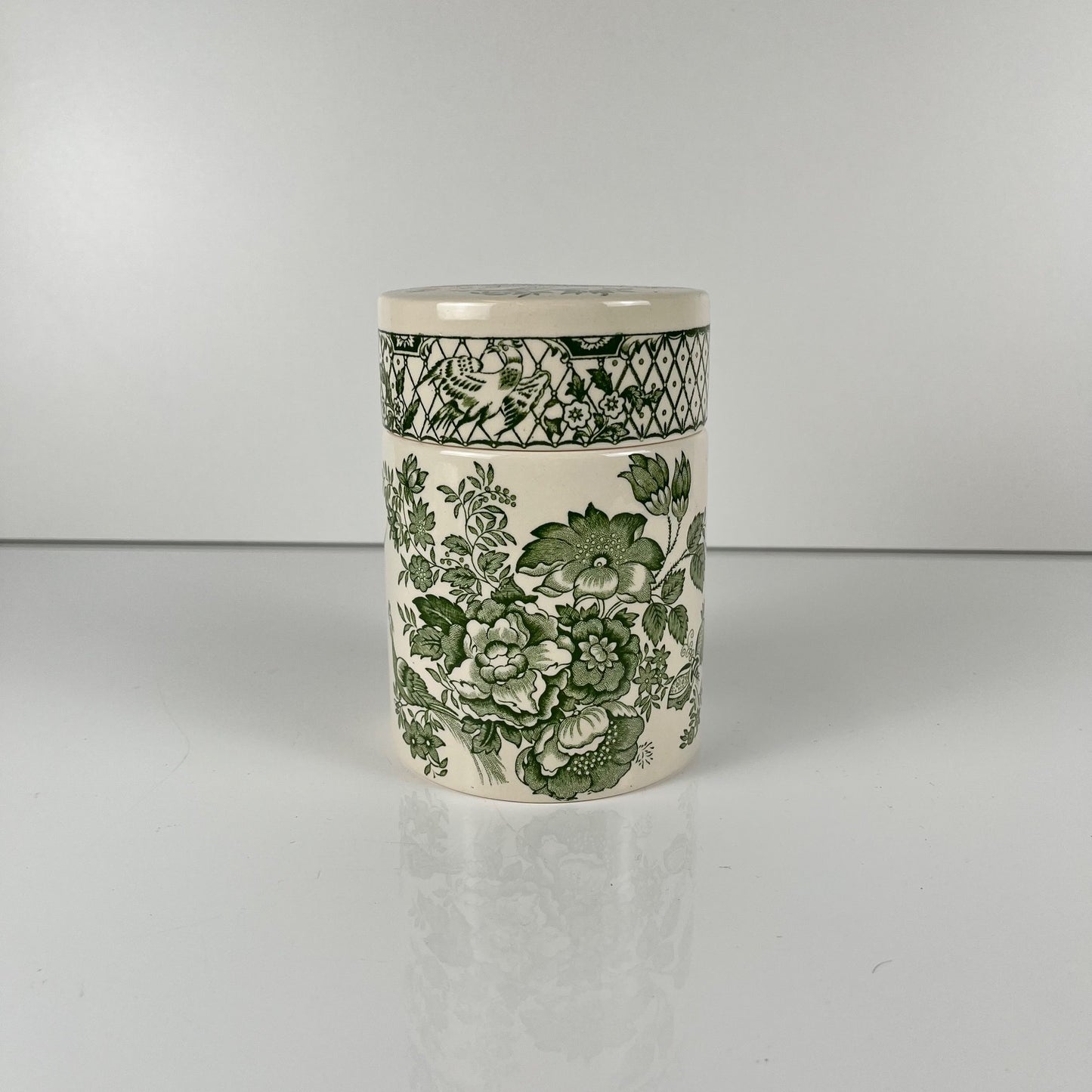 Boîte Mason's Ironstone, décor vert "Stratford", Angleterre , 1970