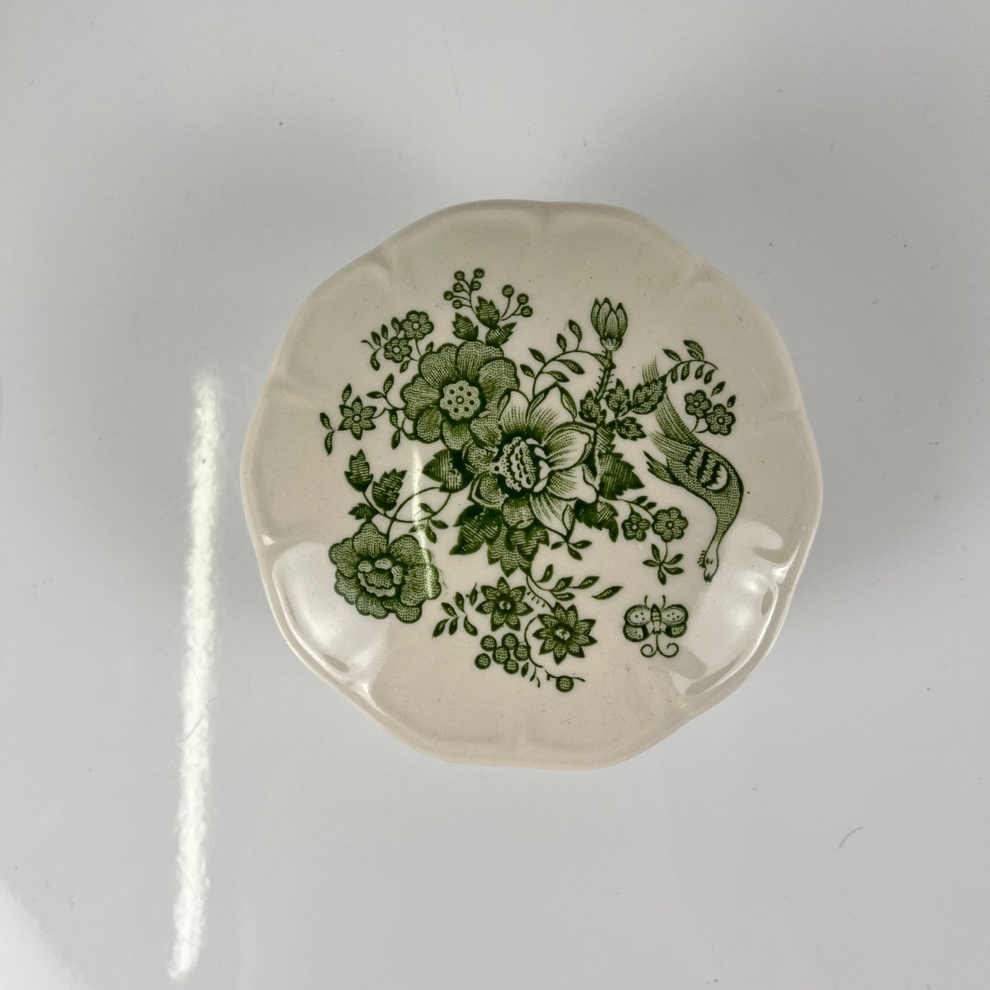 Duo de boîte Mason's Ironstone, décor vert "Stratford", Angleterre , 1970