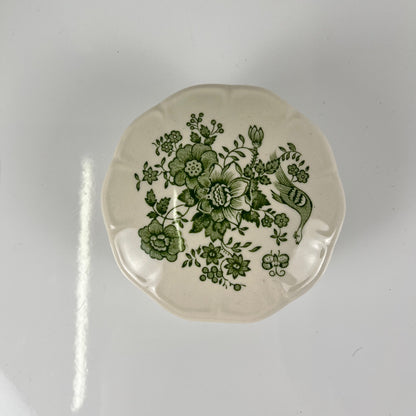 Duo de boîte Mason's Ironstone, décor vert "Stratford", Angleterre , 1970