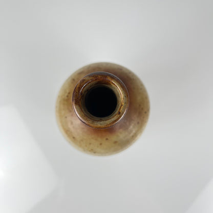 Duo de bouteille en grès moucheté et bordeaux
