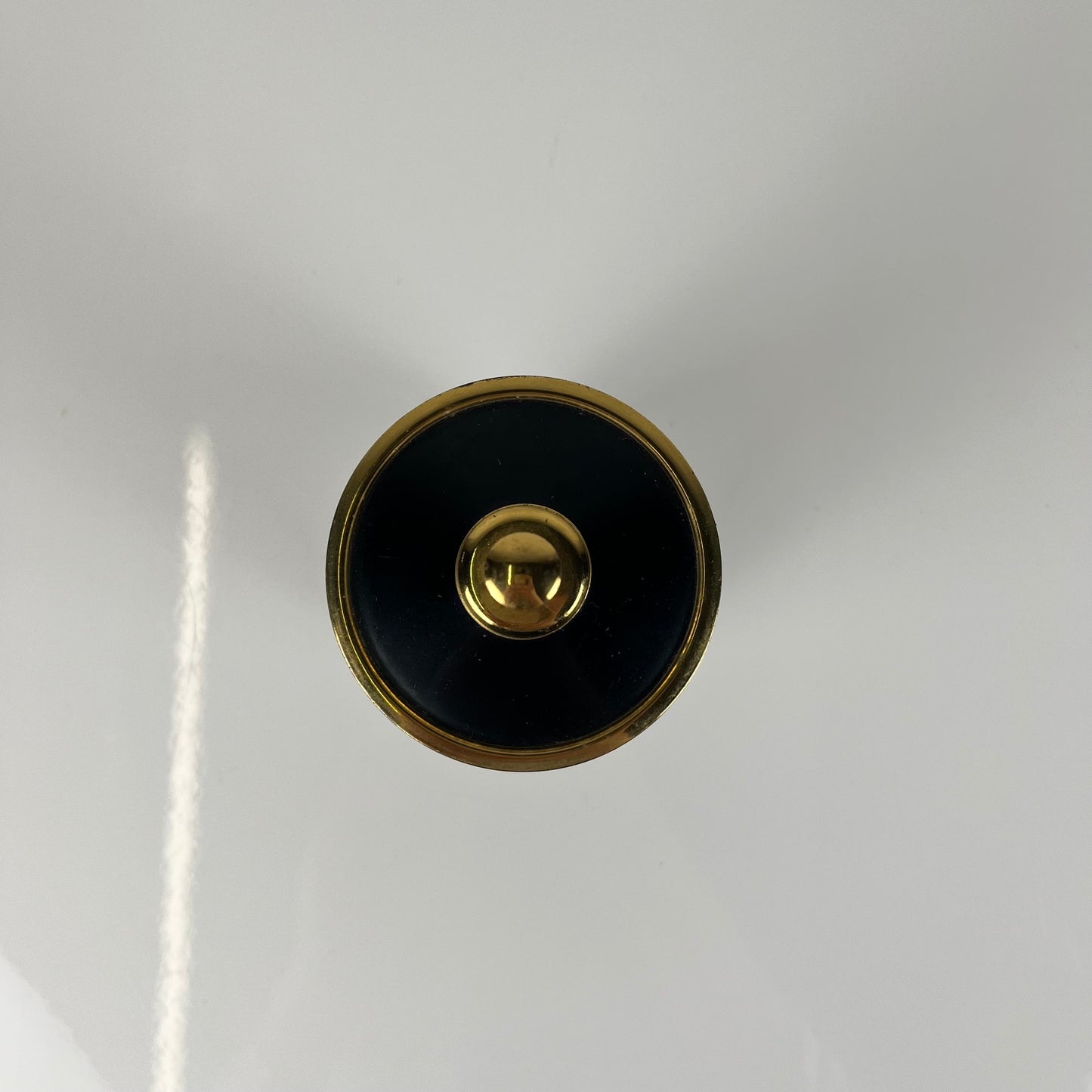 Dispenser - black and gold metal cigarette holder, 1960s/70s