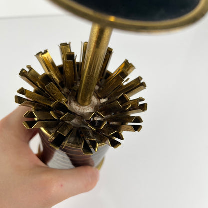 Dispenser - black and gold metal cigarette holder, 1960s/70s