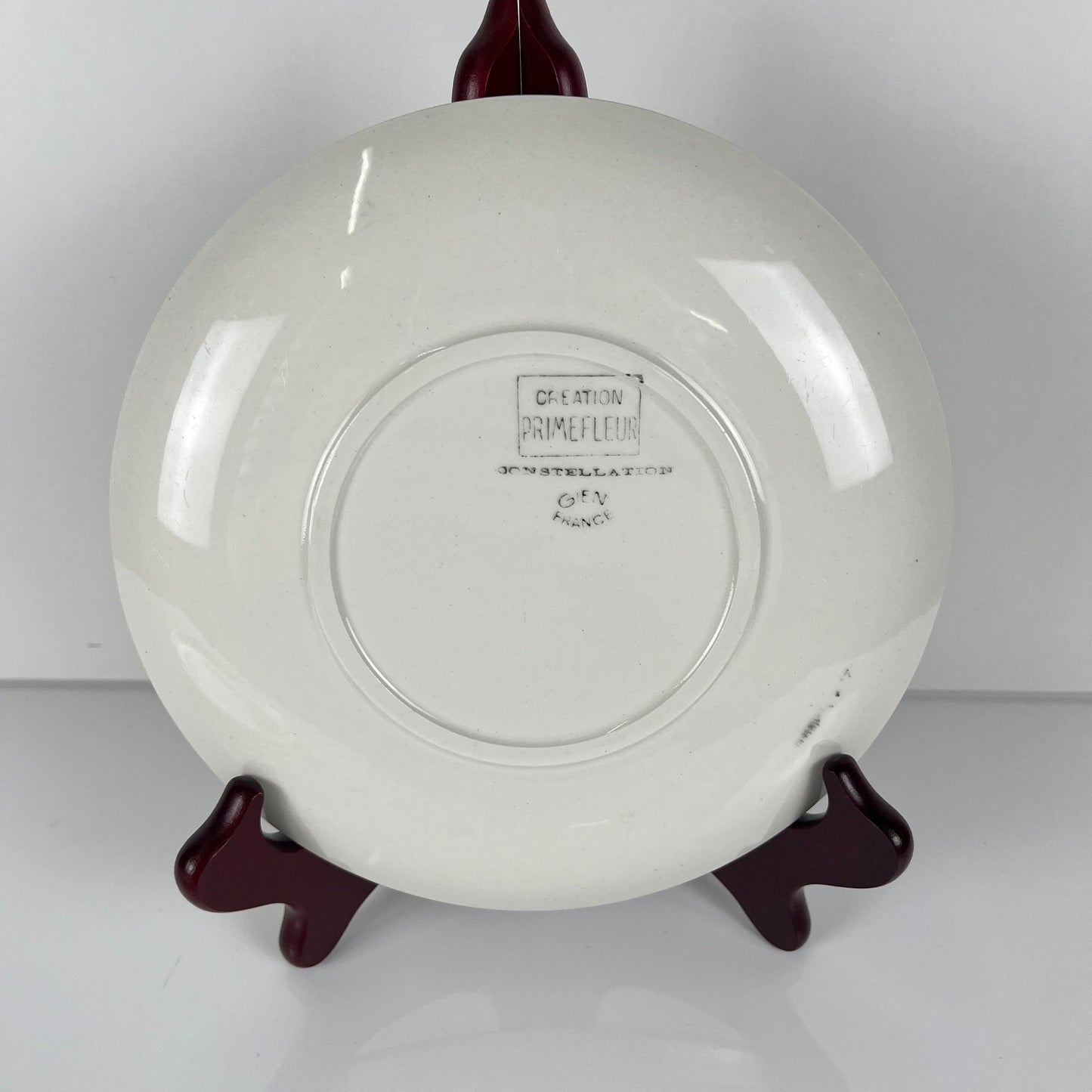 Set de 4 assiettes à dessert GIEN, Création Primefleur, modele "Constellation" , 1950