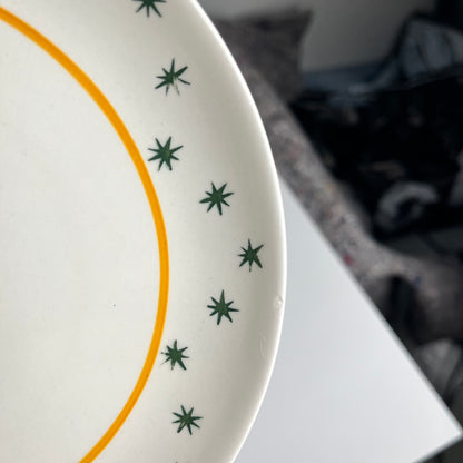 Set de 4 assiettes à dessert GIEN, Création Primefleur, modele "Constellation" , 1950