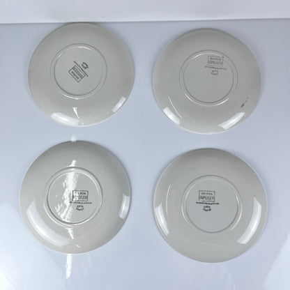 Set de 4 assiettes à dessert GIEN, Création Primefleur, modele "Constellation" , 1950