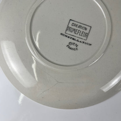 Set de 4 assiettes à dessert GIEN, Création Primefleur, modele "Constellation" , 1950