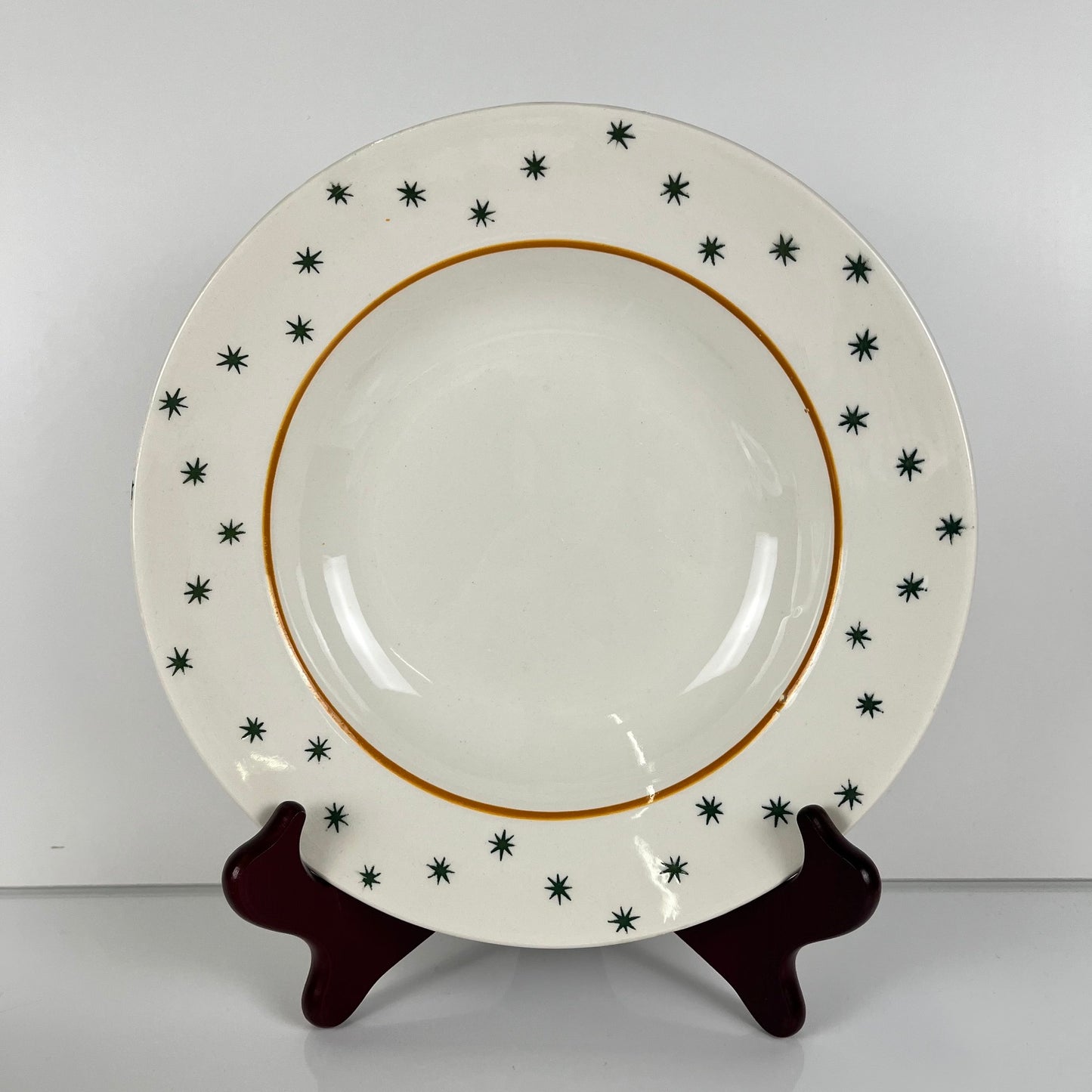 Set de 6 assiettes creuses GIEN, Création Primefleur, modele "Constellation" , 1950