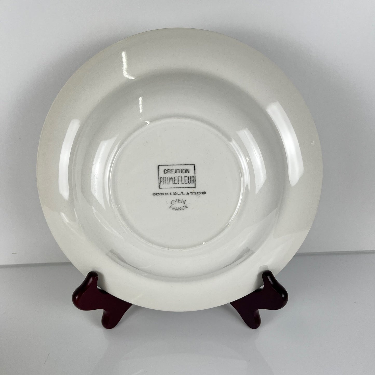 Set de 6 assiettes creuses GIEN, Création Primefleur, modele "Constellation" , 1950