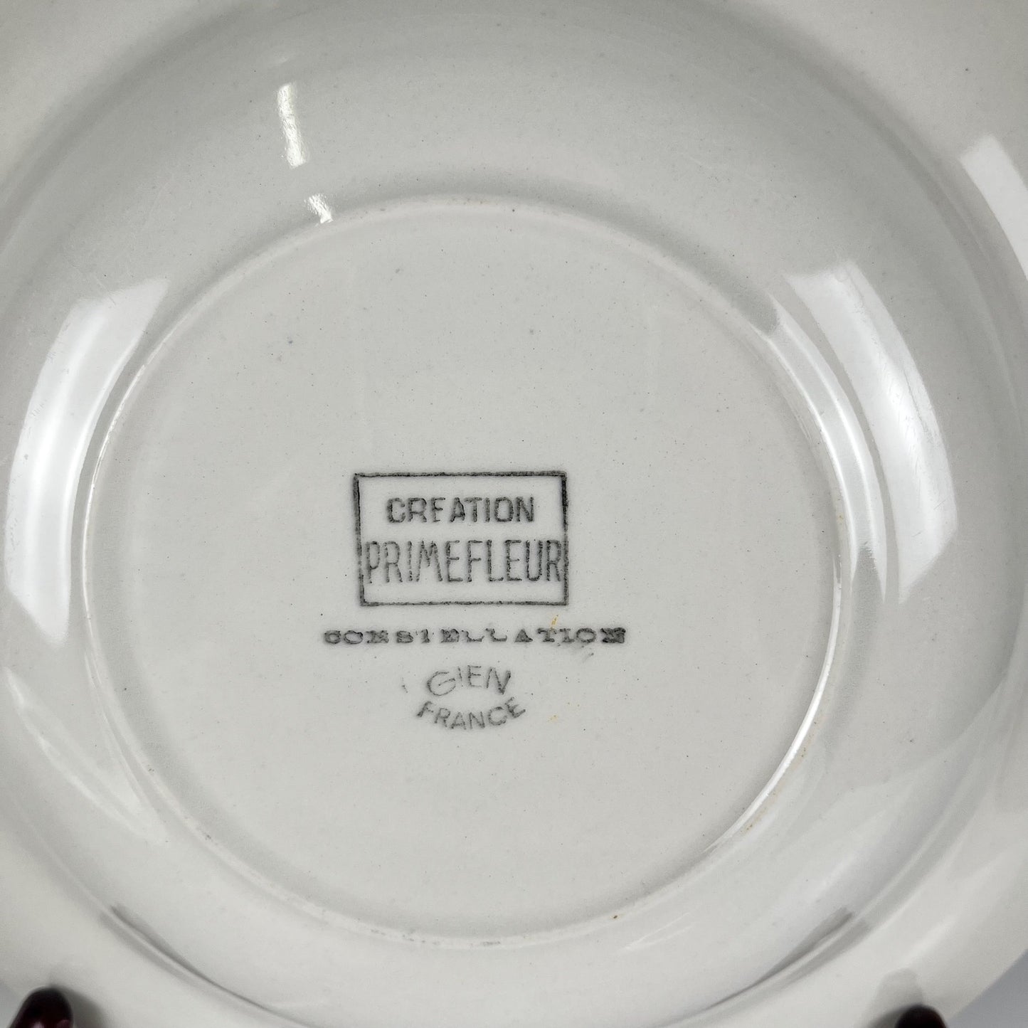 Set de 6 assiettes creuses GIEN, Création Primefleur, modele "Constellation" , 1950