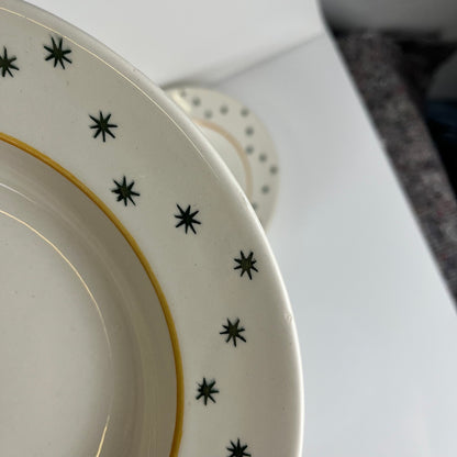 Set de 6 assiettes creuses GIEN, Création Primefleur, modele "Constellation" , 1950