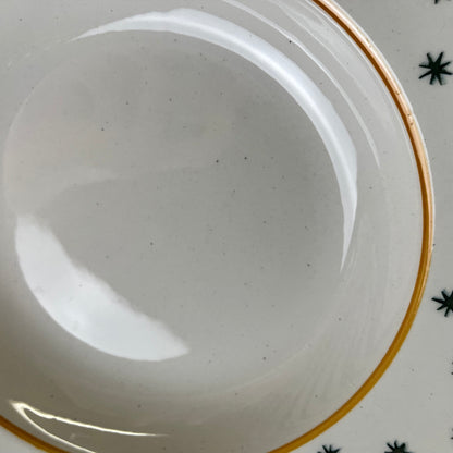 Set de 6 assiettes creuses GIEN, Création Primefleur, modele "Constellation" , 1950