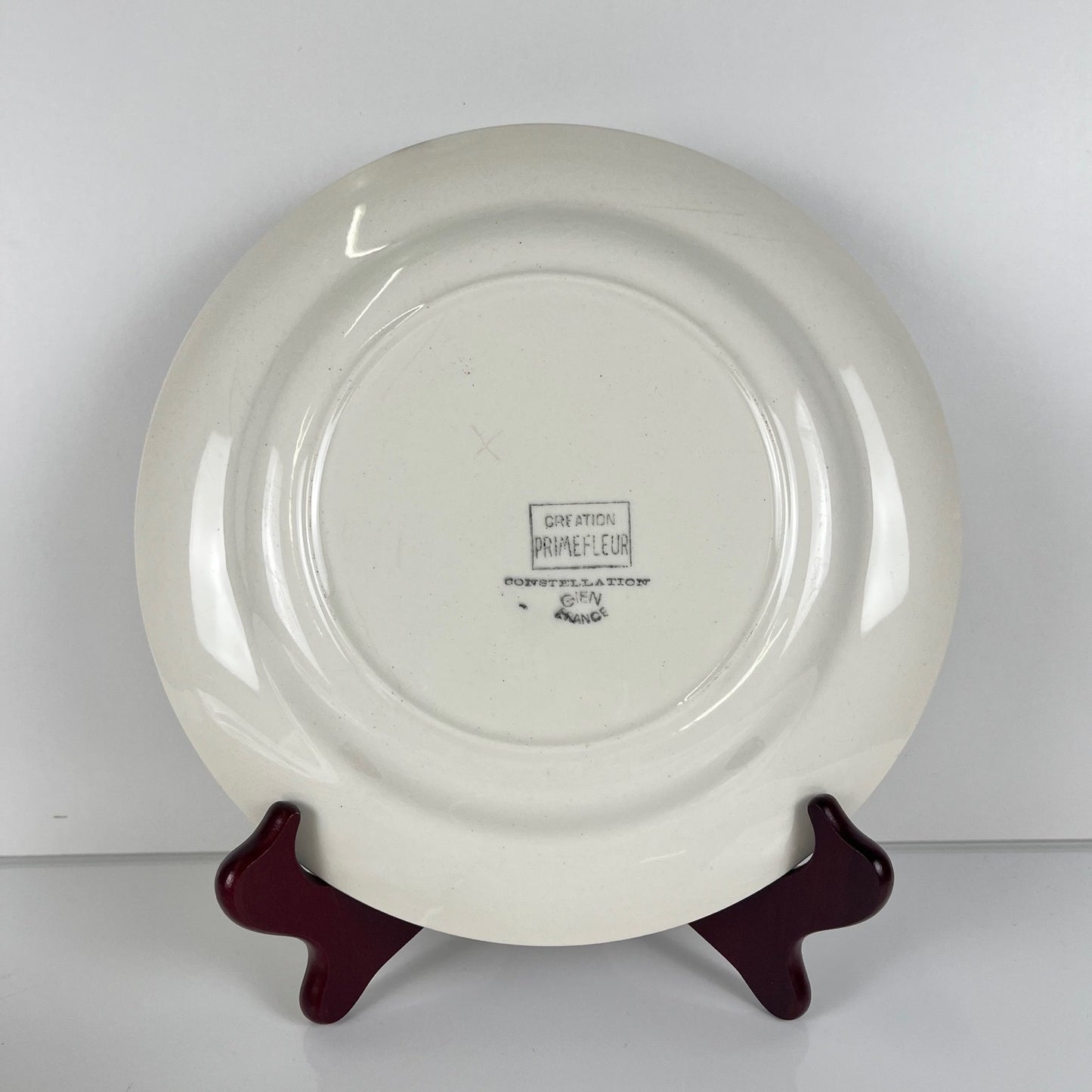 Set de 6 assiettes plates GIEN, Création Primefleur, modele "Constellation" , 1950