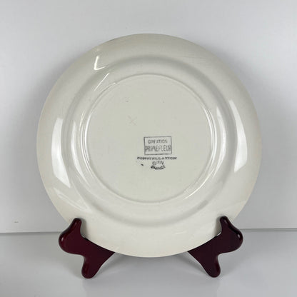 Set de 6 assiettes plates GIEN, Création Primefleur, modele "Constellation" , 1950