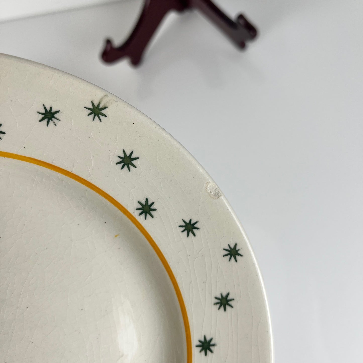 Set de 6 assiettes plates GIEN, Création Primefleur, modele "Constellation" , 1950