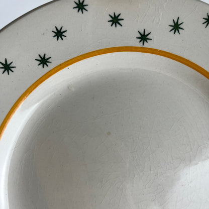 Set de 6 assiettes plates GIEN, Création Primefleur, modele "Constellation" , 1950