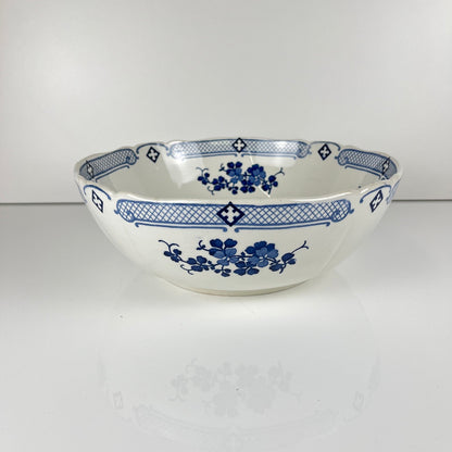 Terre de Fer Salad Bowl KG Lunéville, "Jane" model, blue, 1890-1915