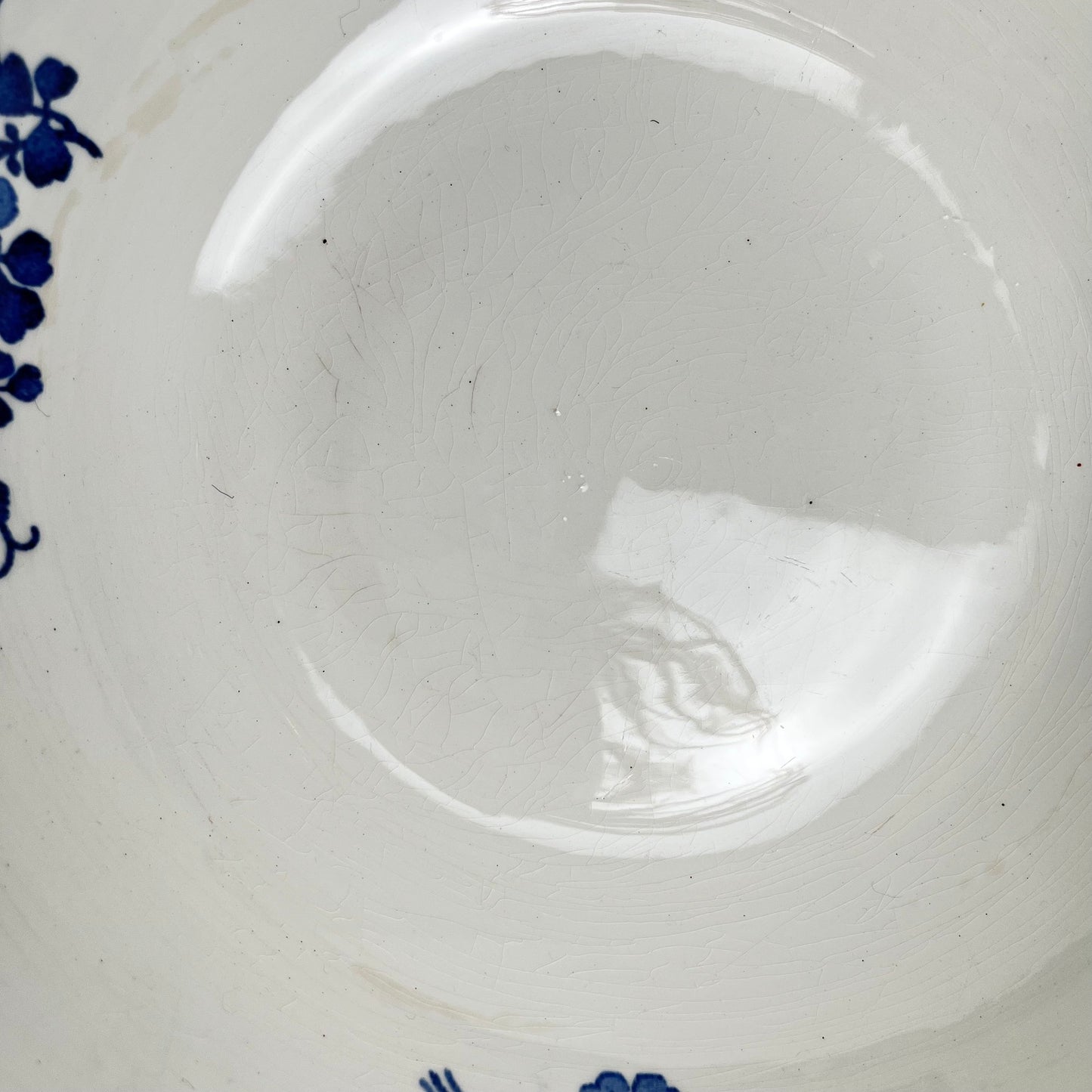 Terre de Fer Salad Bowl KG Lunéville, "Jane" model, blue, 1890-1915