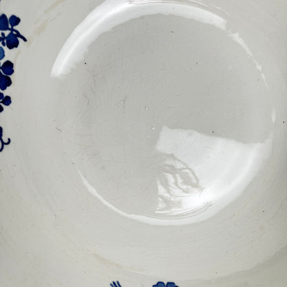 Terre de Fer Salad Bowl KG Lunéville, "Jane" model, blue, 1890-1915
