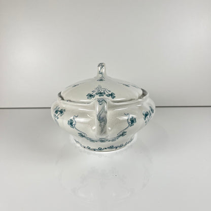 Vegetable dish Villeroy & Boch "Trèfle -Klee" model, blue, 1890-1900