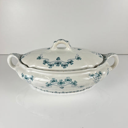 Vegetable dish Villeroy & Boch "Trèfle -Klee" model, blue, 1890-1900