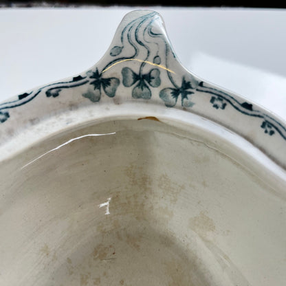 Vegetable dish Villeroy & Boch "Trèfle -Klee" model, blue, 1890-1900