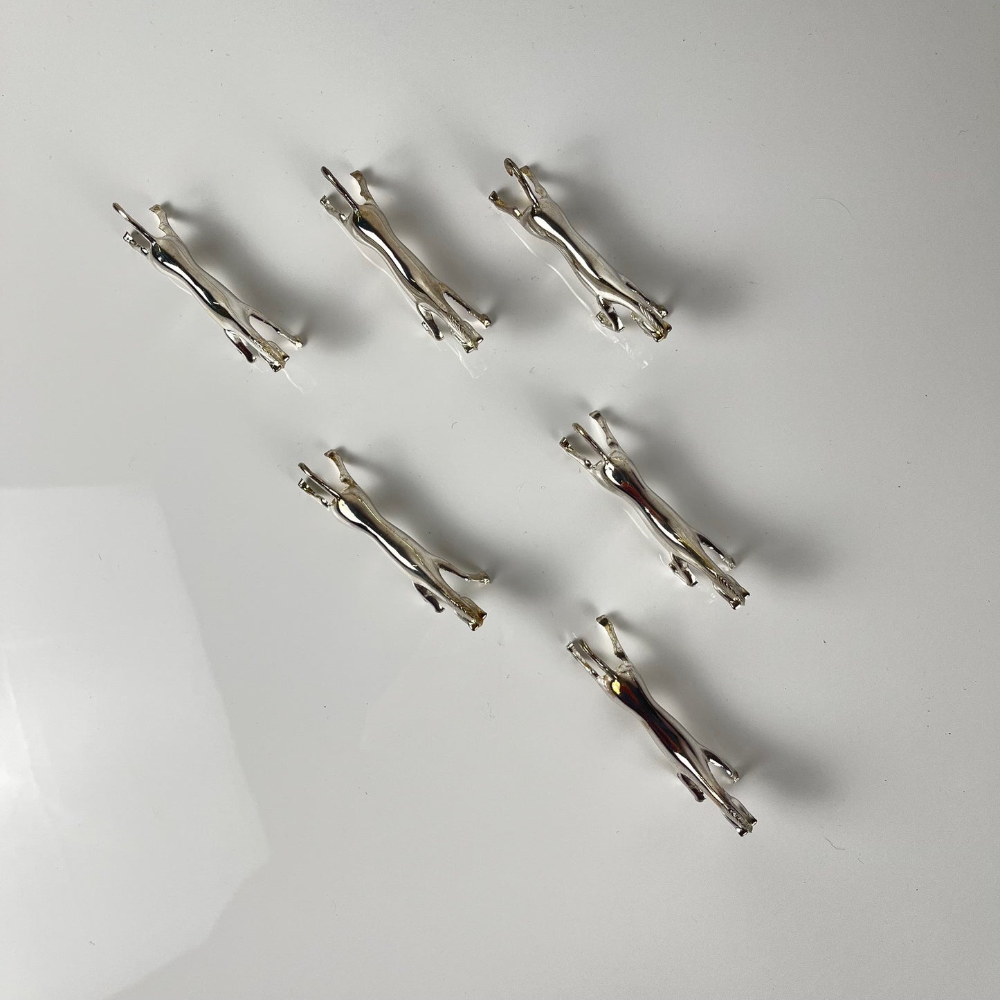 Set  de 6 Porte couteaux chevaux ancien