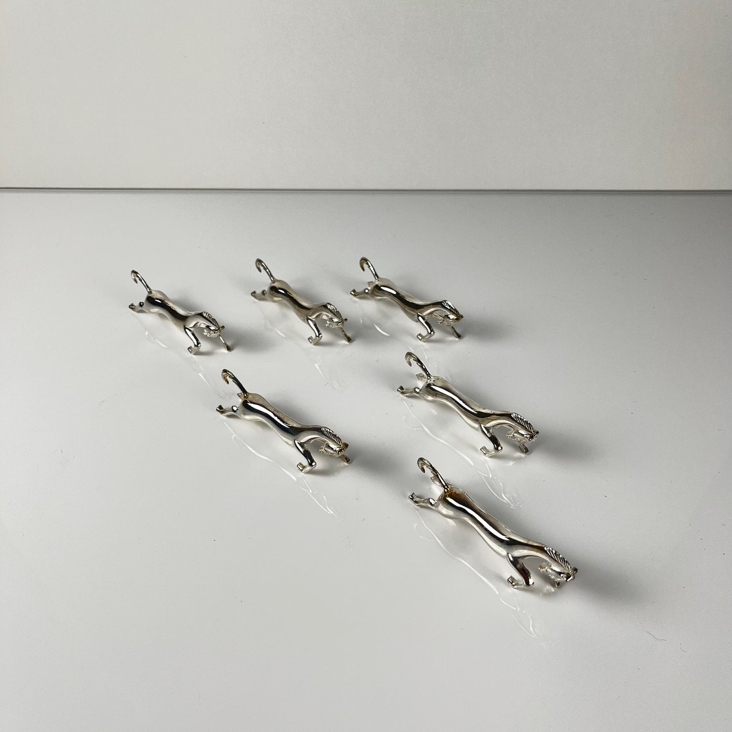 Set  de 6 Porte couteaux chevaux ancien
