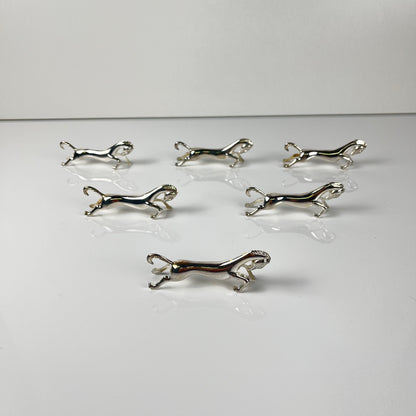 Set  de 6 Porte couteaux chevaux ancien