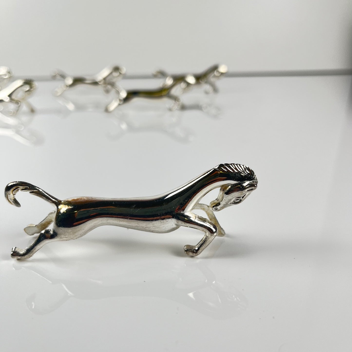 Set  de 6 Porte couteaux chevaux ancien