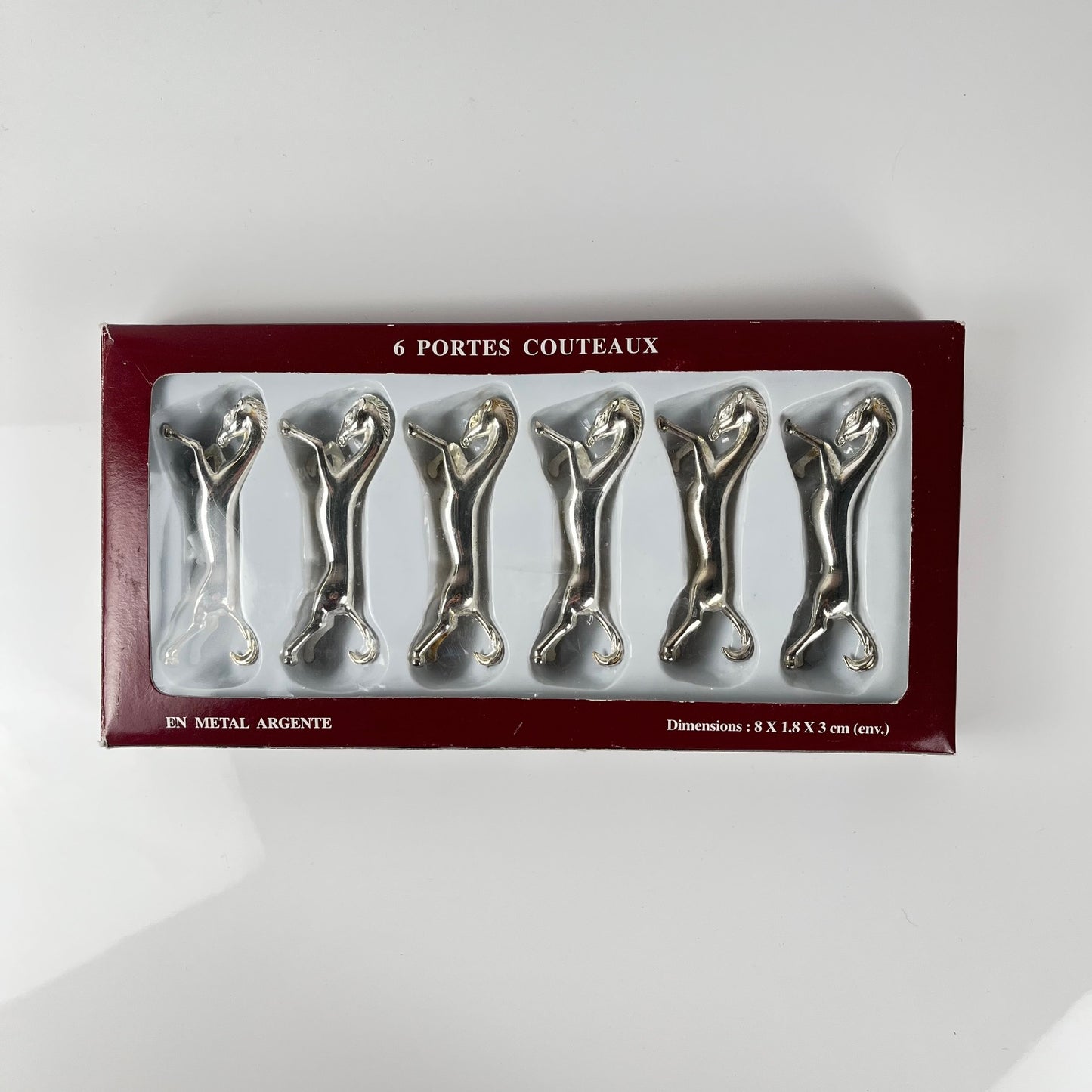 Set  de 6 Porte couteaux chevaux ancien