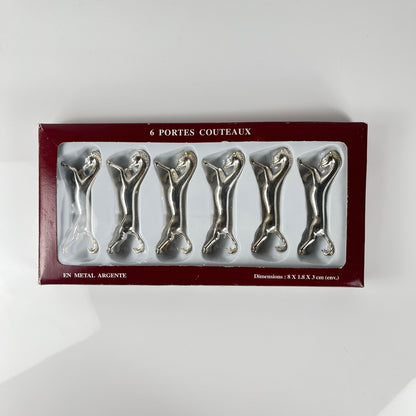 Set  de 6 Porte couteaux chevaux ancien