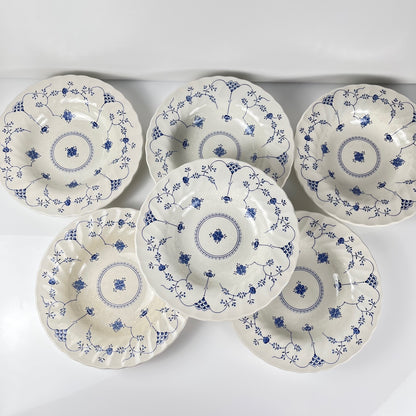 Lot de 6 assiettes creuses "Finlandia" par Myott, angleterre, 1980