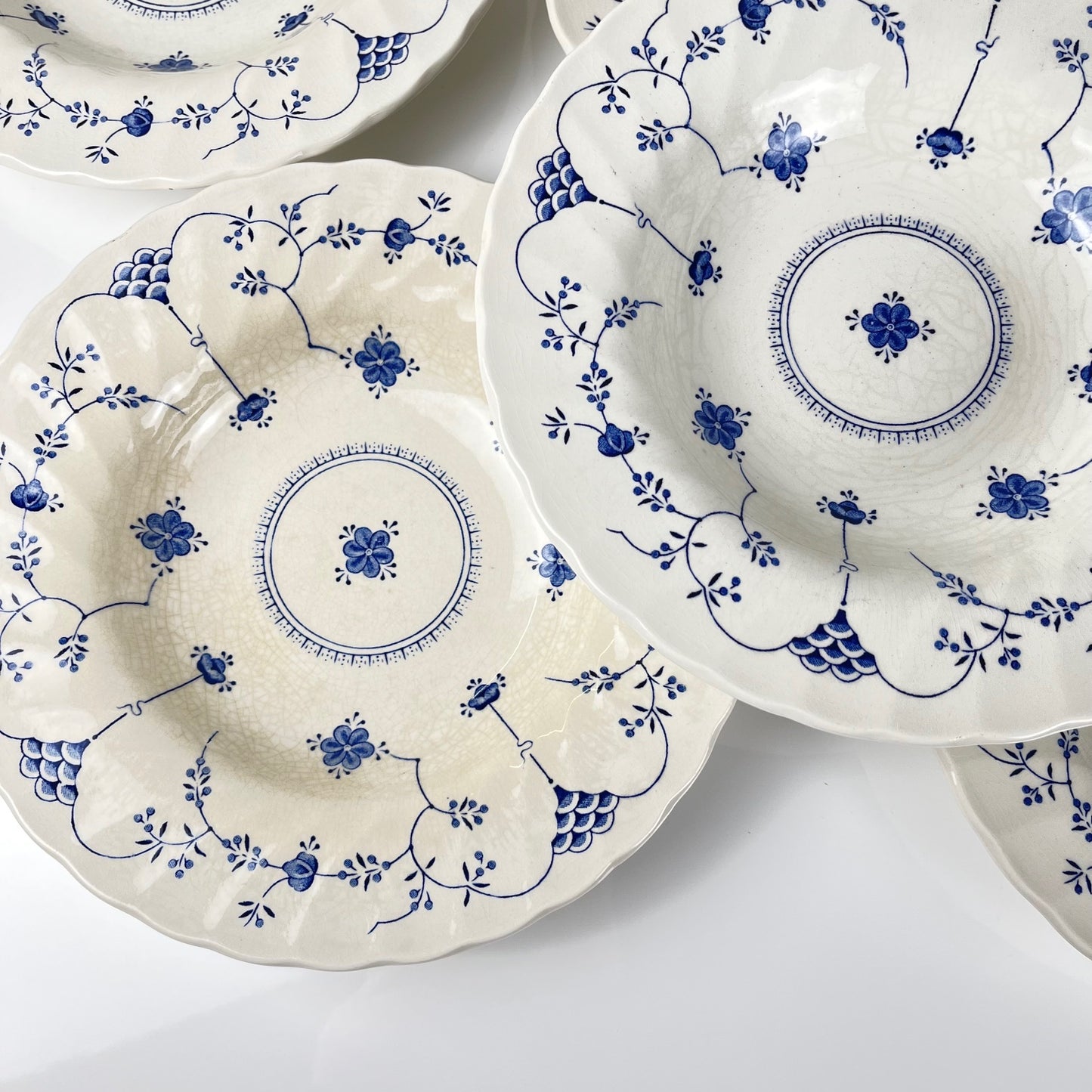 Lot de 6 assiettes creuses "Finlandia" par Myott, angleterre, 1980