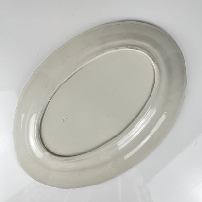 Large Oval Ironstone Platter, KG Lunéville, "Jane" pattern, blue, 1890-1915