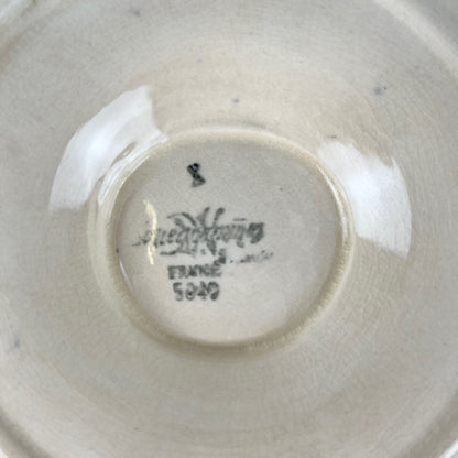Sarreguemines gravy boat with floral pattern, first half of the 20th century