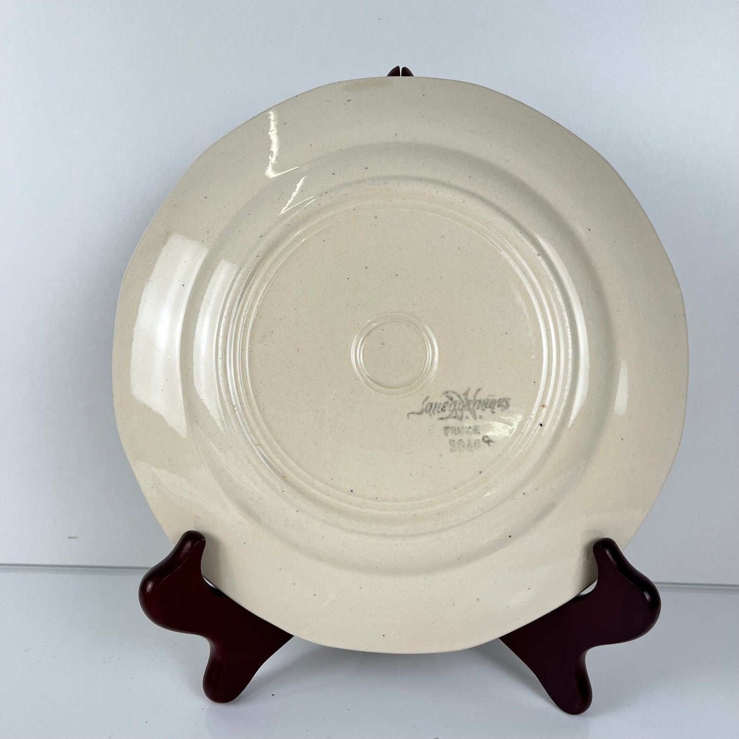 Set of 4 Sarreguemines Dinner Plates, floral pattern, first half of the 20th century