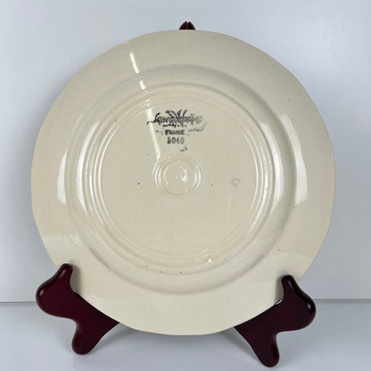 Set of 6 Sarreguemines Dinner Plates with floral pattern, first half of the 20th century
