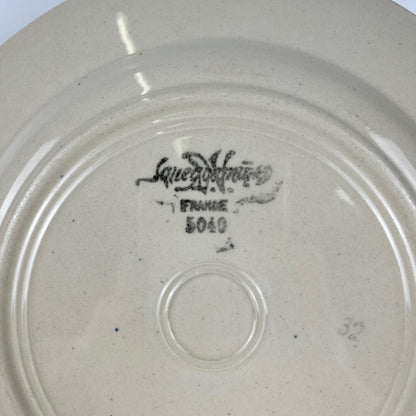 Set of 6 Sarreguemines Dinner Plates with floral pattern, first half of the 20th century