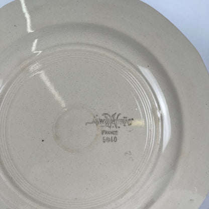 Set of 4 Sarreguemines dessert plates with floral motif, first half of the 20th century