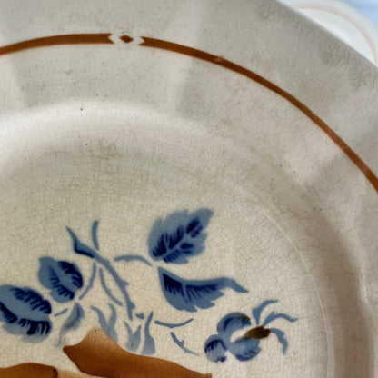 Set of 6 Sarreguemines dessert plates with floral pattern, first half of the 20th century
