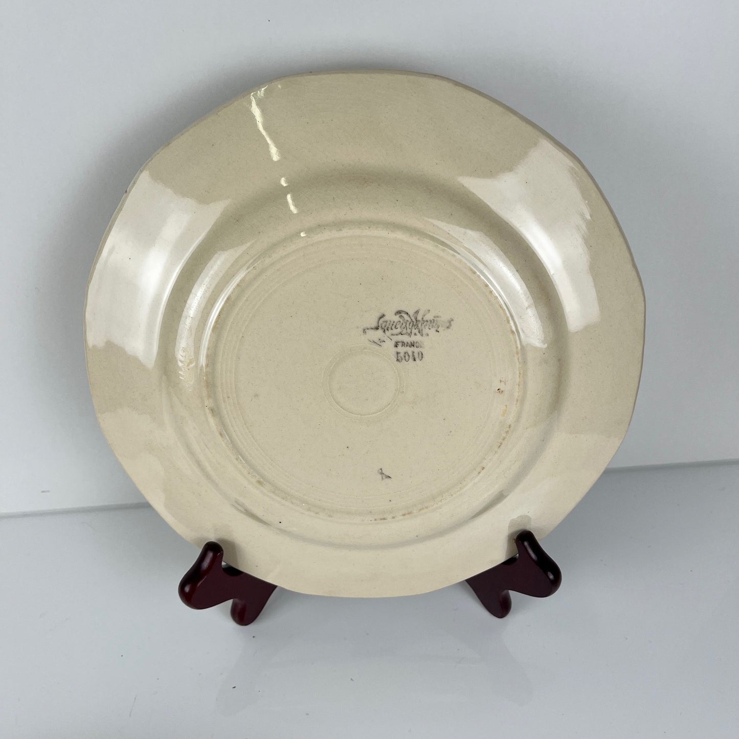 Set of 6 Sarreguemines dessert plates with floral pattern, first half of the 20th century
