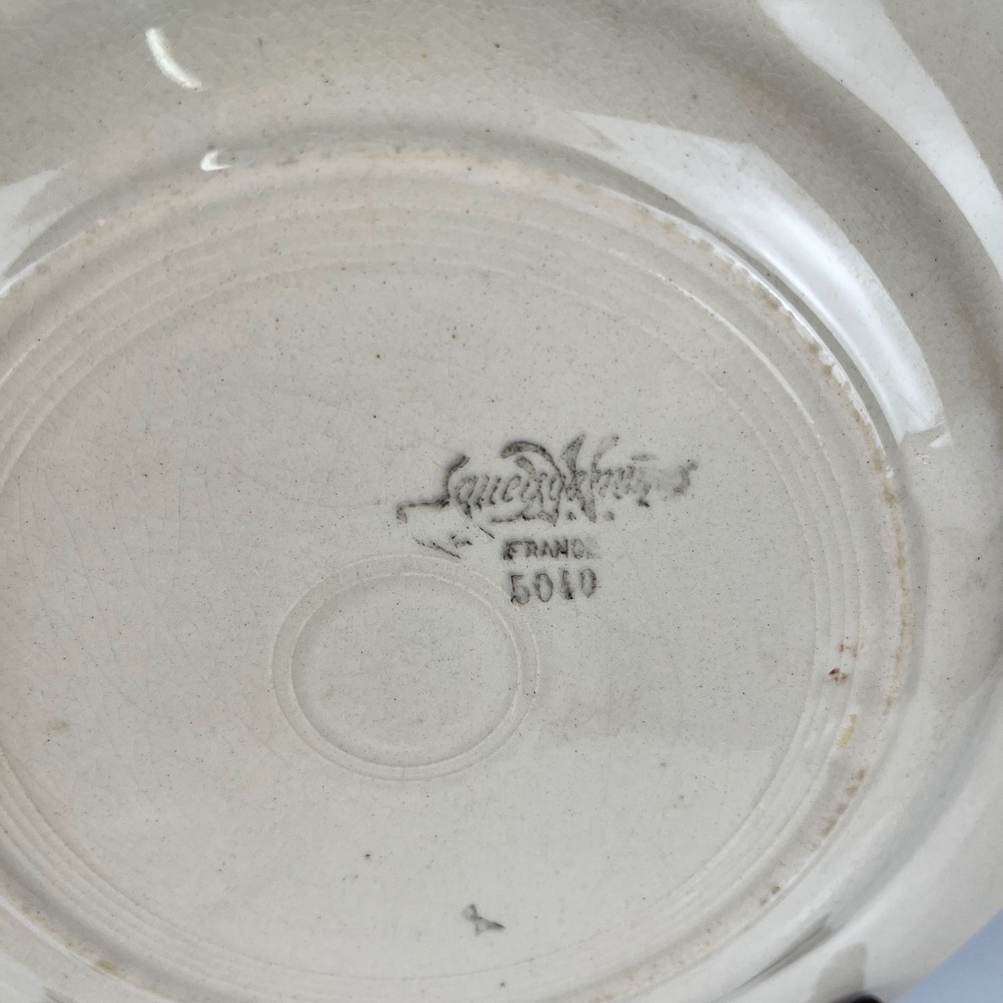 Set of 6 Sarreguemines dessert plates with floral pattern, first half of the 20th century