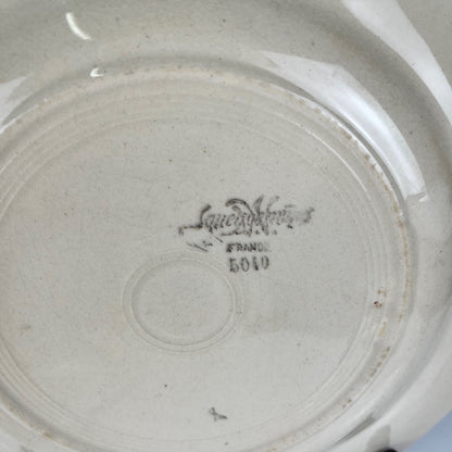 Set of 6 Sarreguemines dessert plates with floral pattern, first half of the 20th century