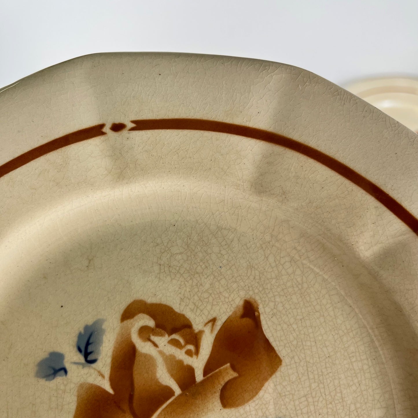 Set of 6 Sarreguemines dessert plates with floral pattern, first half of the 20th century