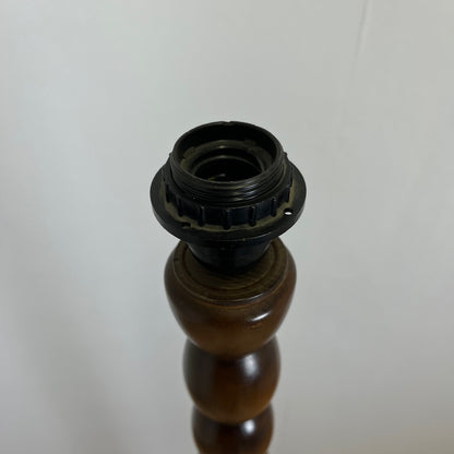 Turned wooden floor lamp base, 1980