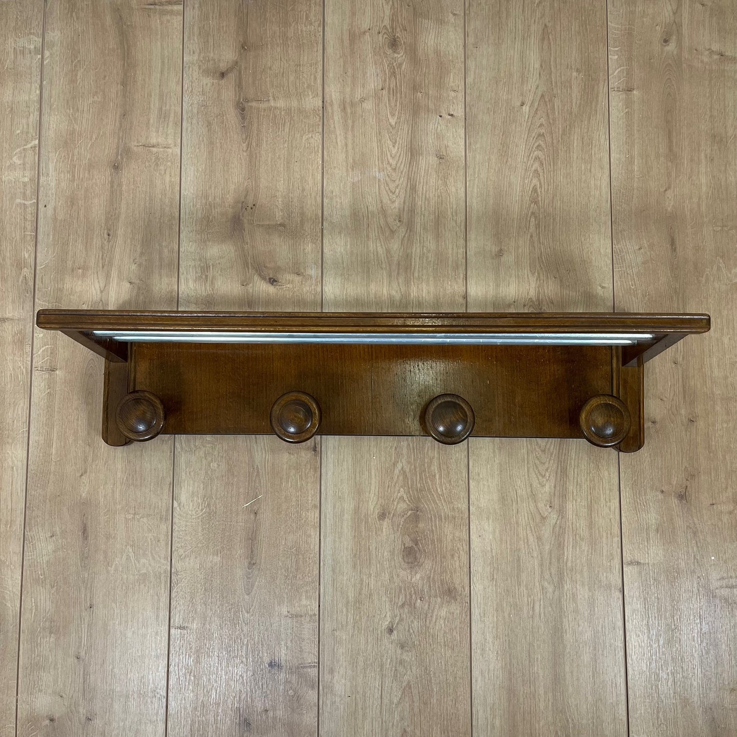 Porte manteau mural et porte chapeau en bois , 1960/70