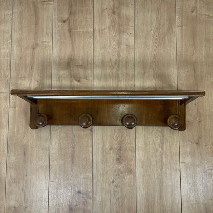 Porte manteau mural et porte chapeau en bois , 1960/70