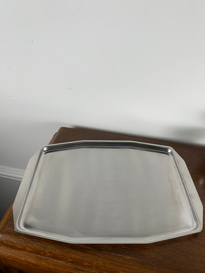 Stainless steel ice cream cup with serving tray